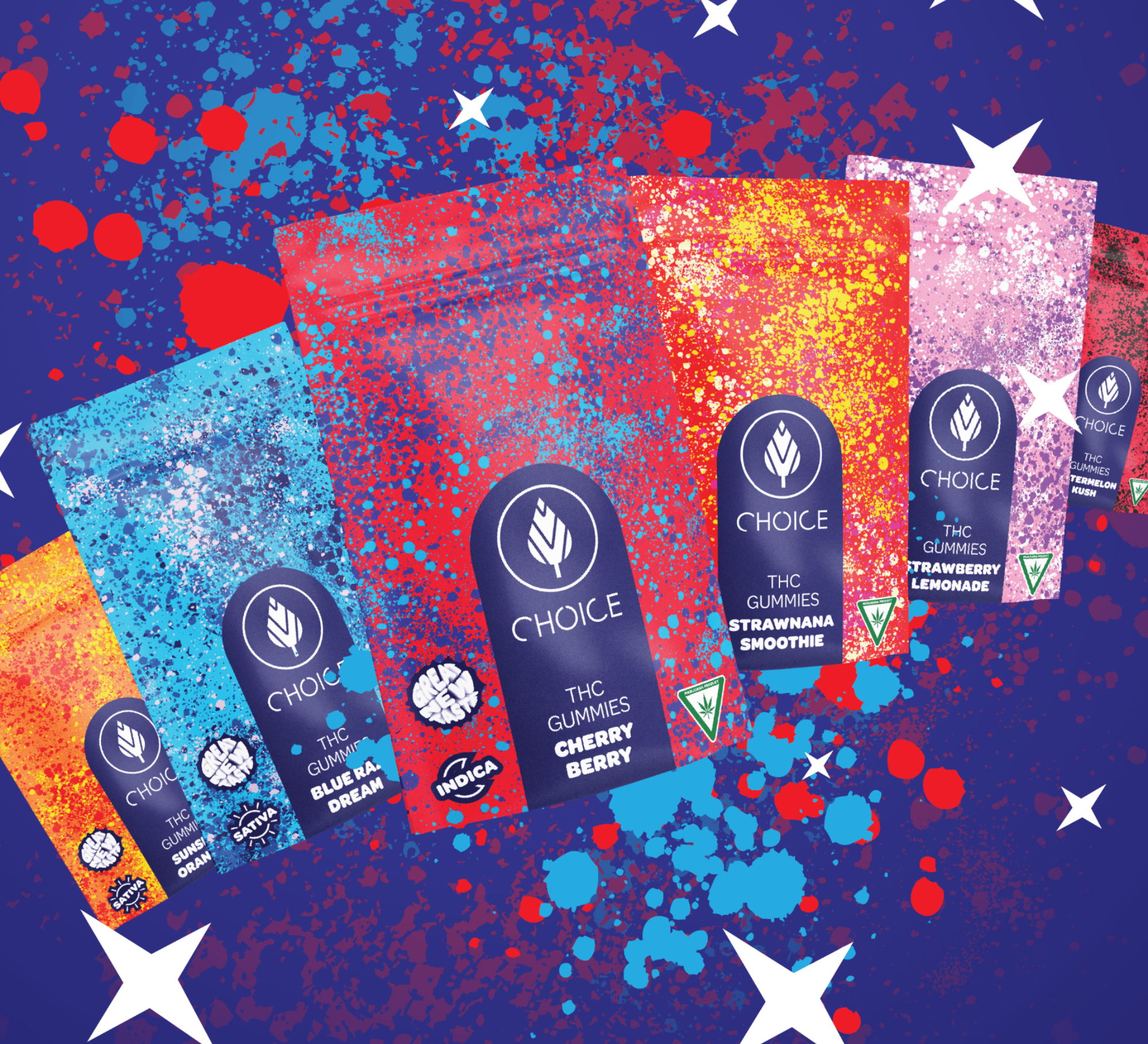 Photograph of product: **Sale 5/$25** 200mg : Strawnana Smoothie Chew : Hybrid