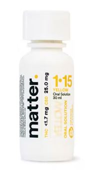 Photograph of product: matter. Yellow 1:15 Oral Solution 30mL