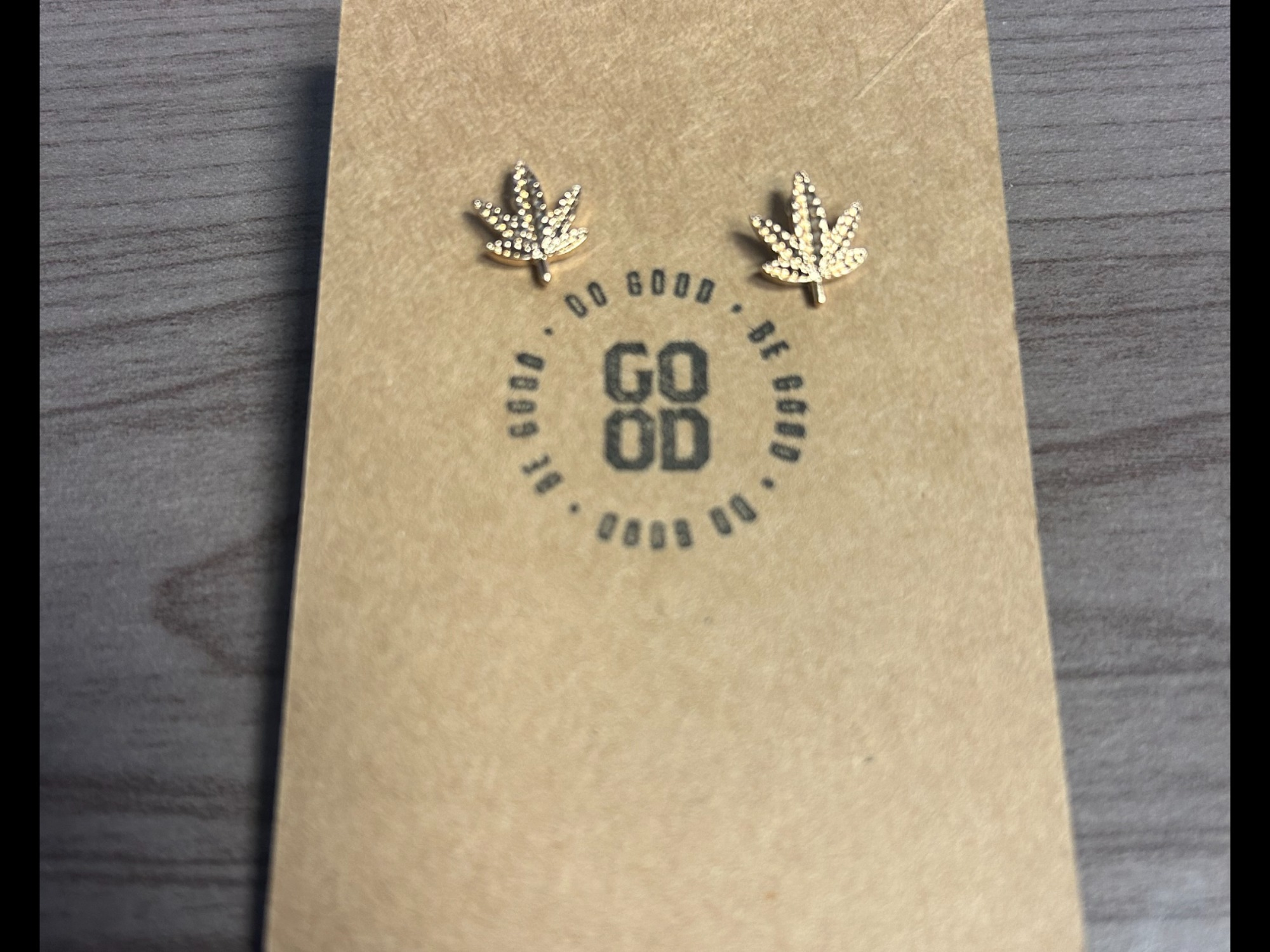 Photograph of product: Pot Leaf Post earrings