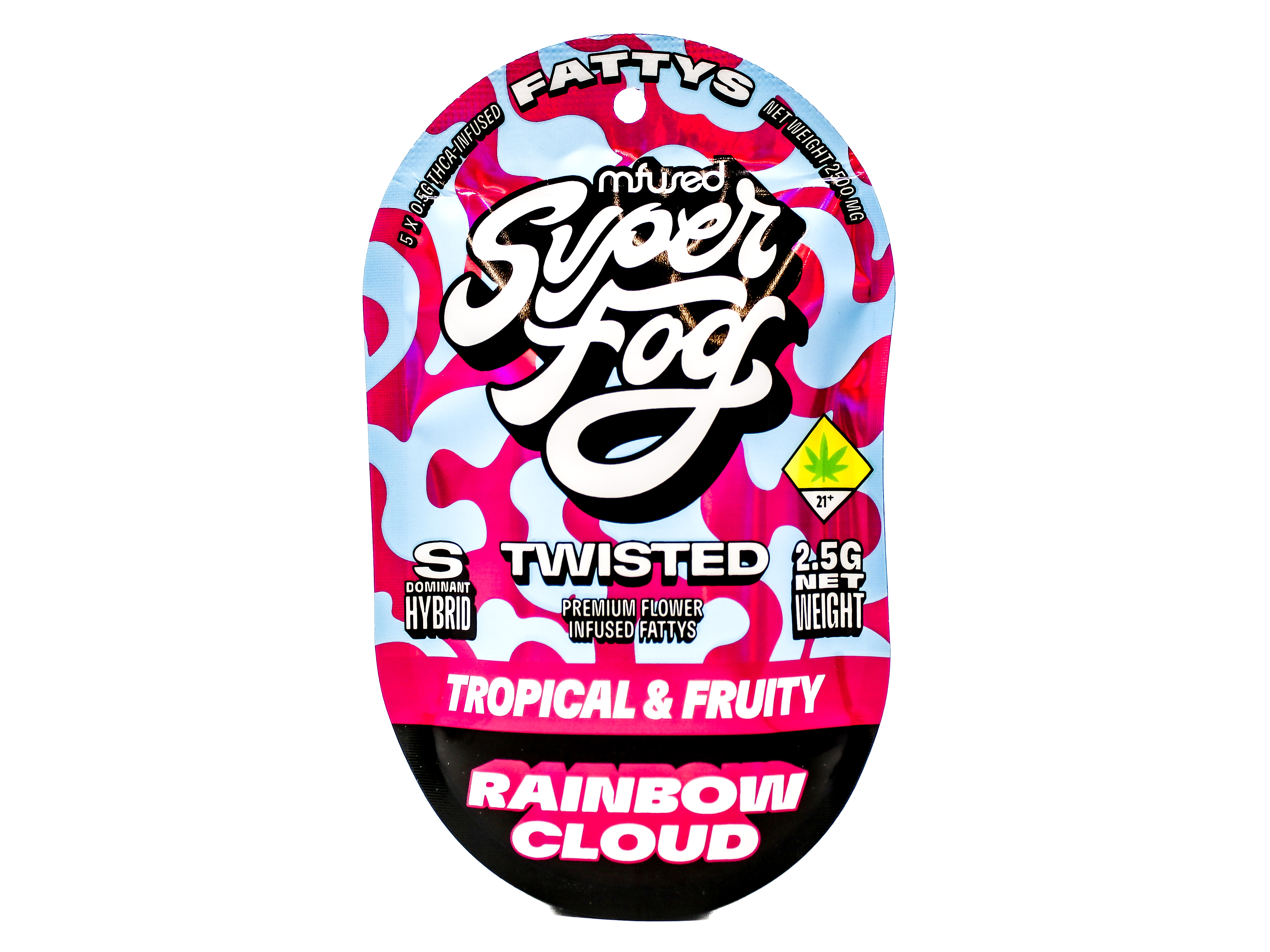 Photograph of product: MFD Rainbow Cloud 5pk Infused Preroll 46728