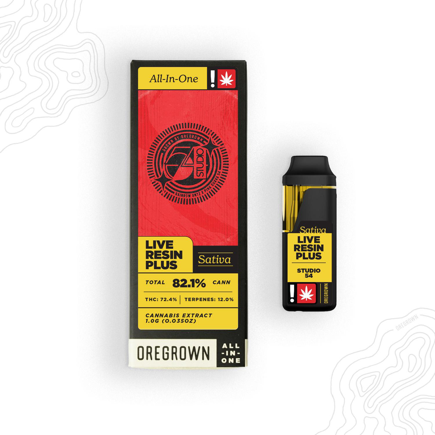 Photograph of product: Oregrown Live Resin Plus AIO: Studio 54