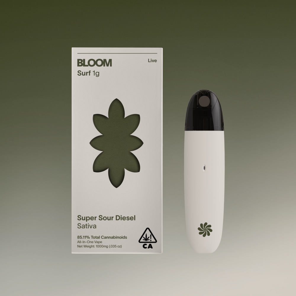 Photograph of product: Bloom | Disposable Live Surf | Super Sour Diesel (S) | 1g