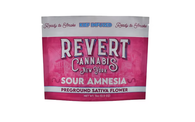 Photograph of product: Revert | Sour Amnesia | 14.0g Kief Infused Ground Flower