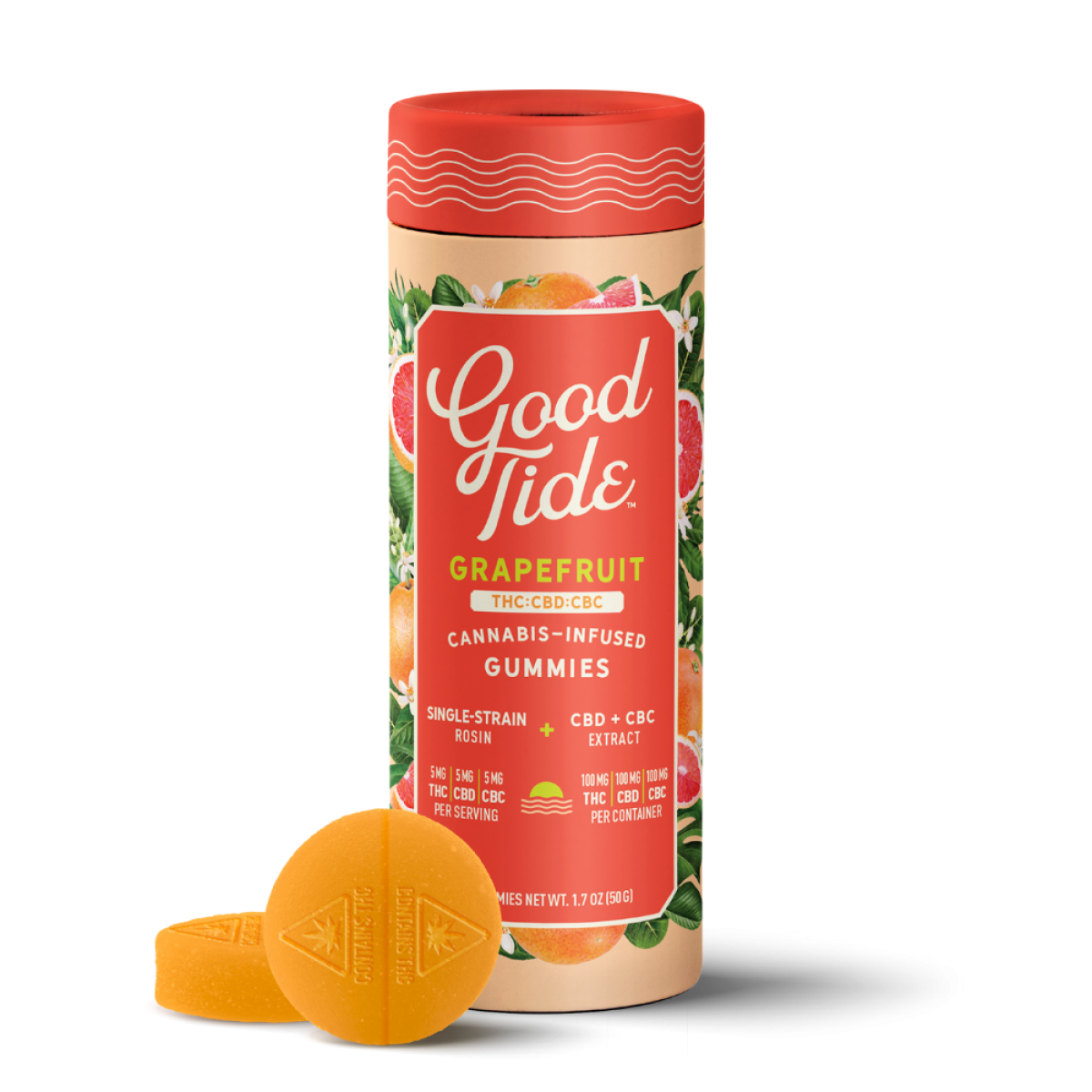 Photograph of product: 1:1:1 THC/CBD/CBG Kiwi Strawberry Rosin Gummies 10pk | 100mg