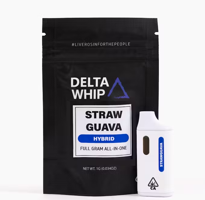 Photograph of product: Catalyst Delta Whip Strawguava Live Rosin AIO 1g