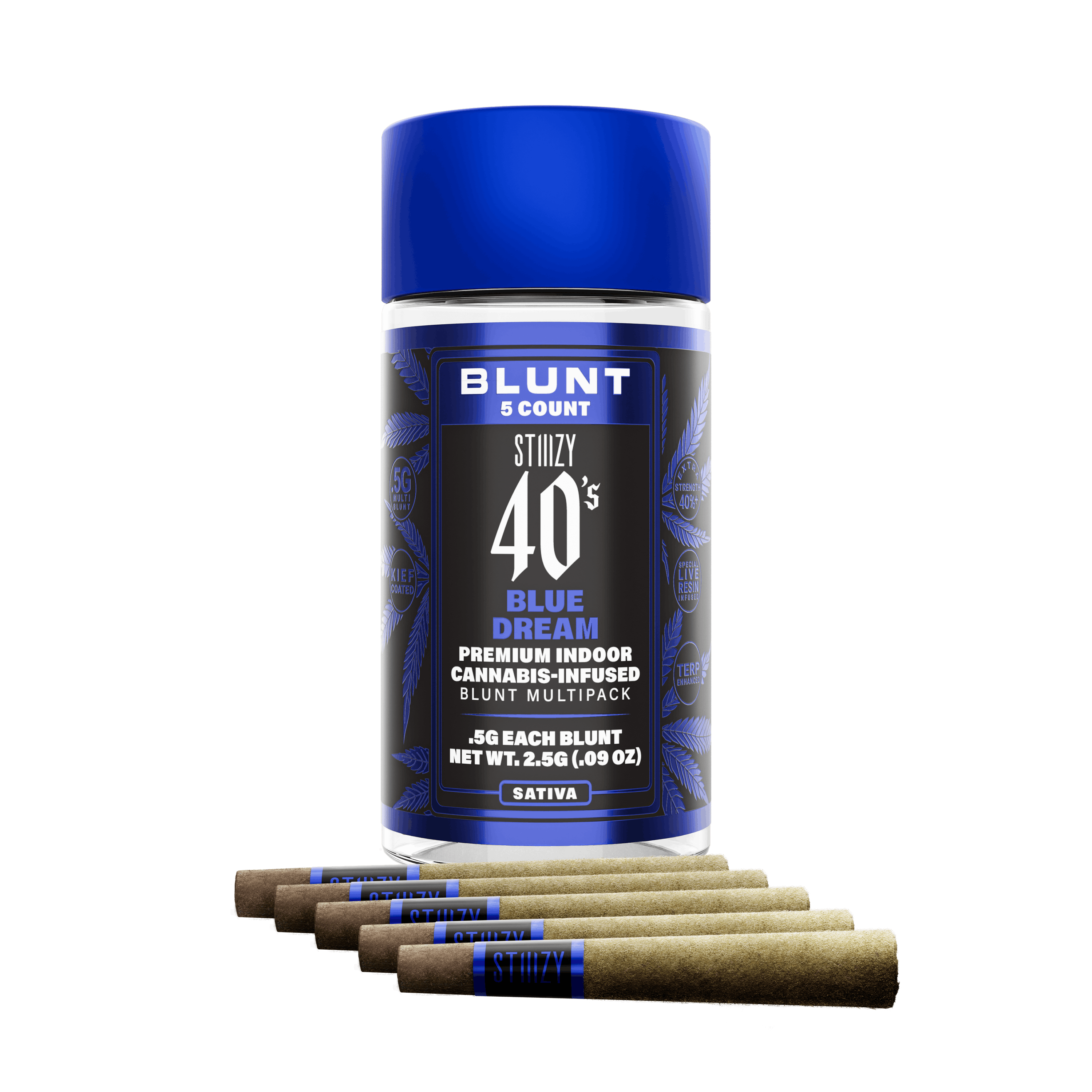 Photograph of product: Blue Dream Infused Mini Blunts (5 Pack) | 2.5g