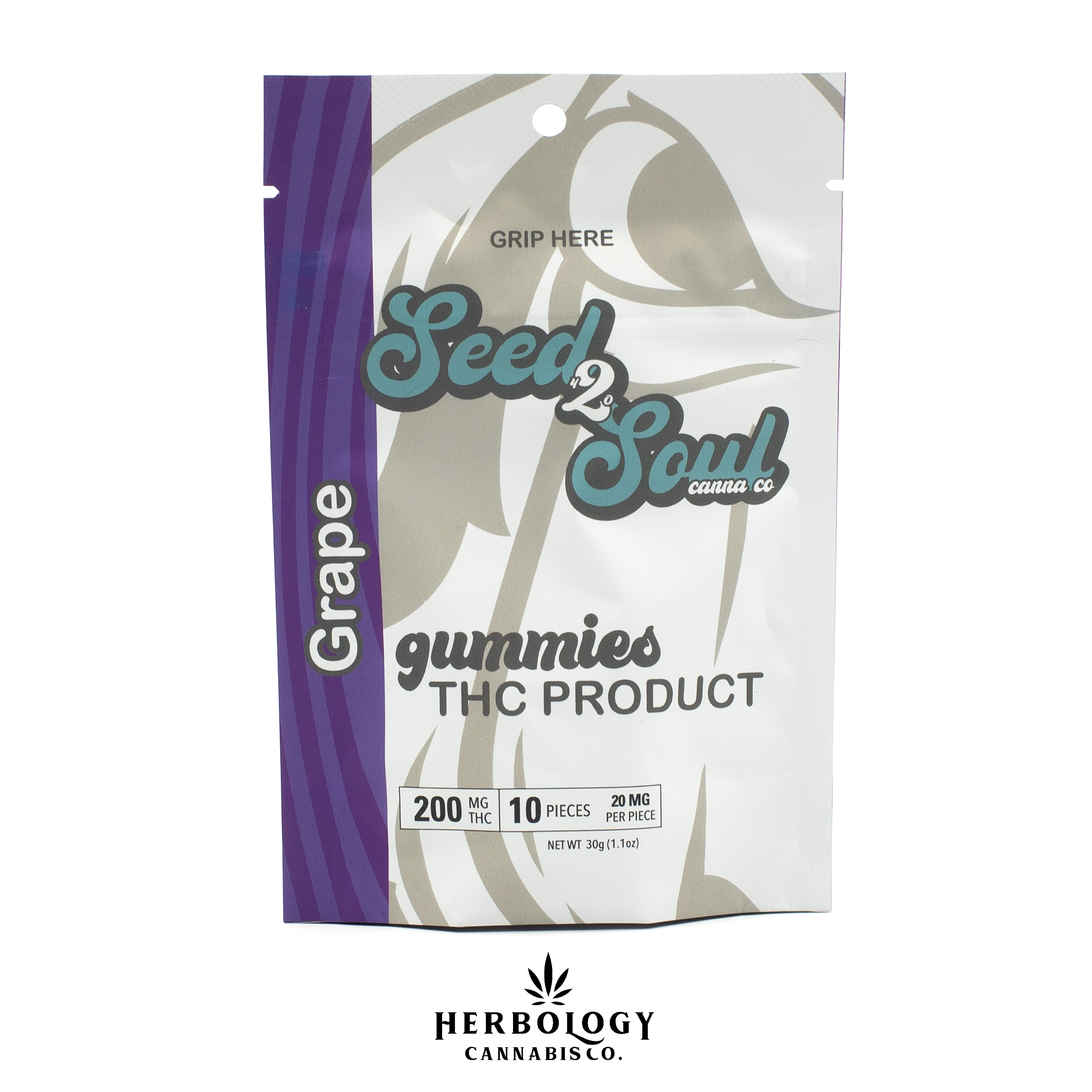 Photograph of product: Seed2Soul | Gummy | Grape | 200mg