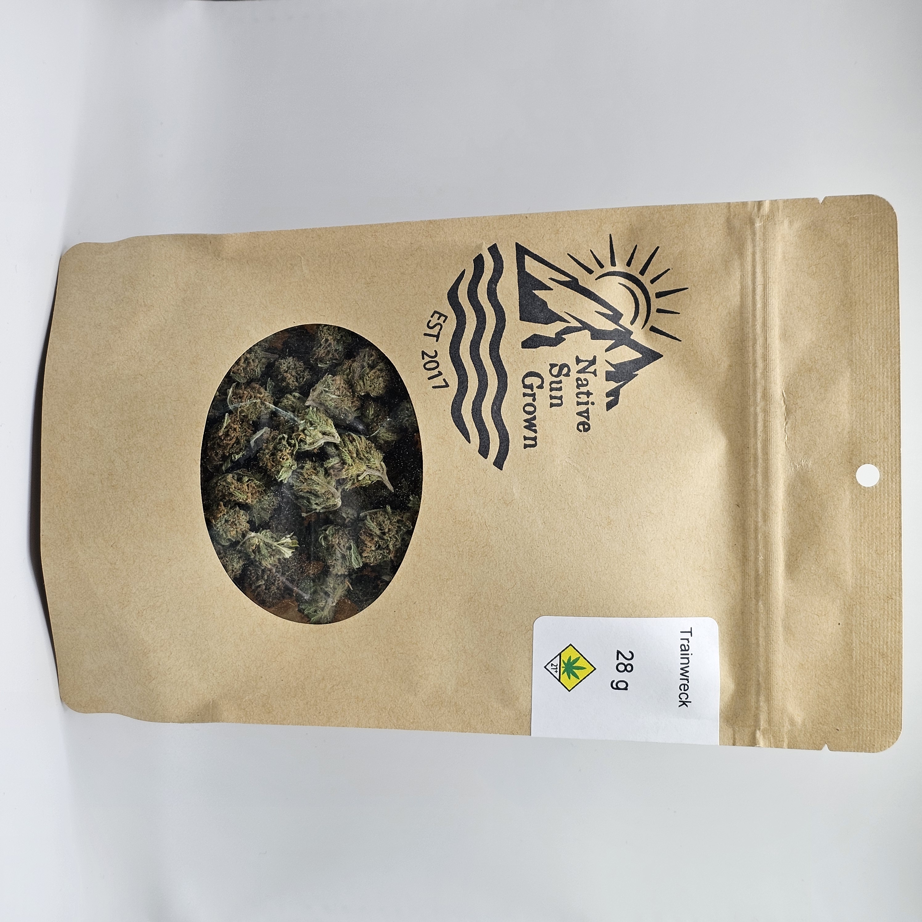 Photograph of product: Native Sun Grown | Flower 28g | Trainwreck