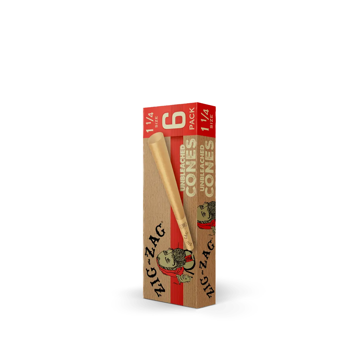 Photograph of product: 1 1/4 Unbleached Cones 6pk