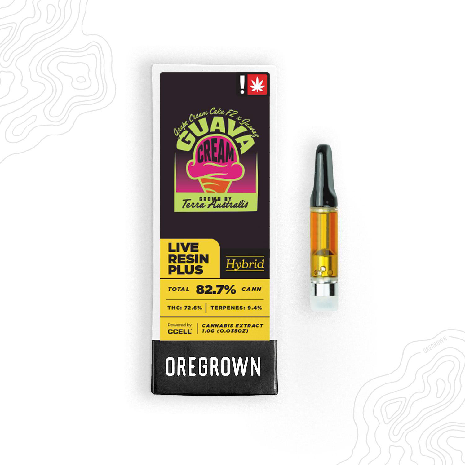 Photograph of product: Oregrown Live Resin Plus: Guava Cream