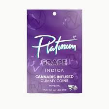 Photograph of product: Platinum - 100mg TH-oui Gummies (Grape) - 