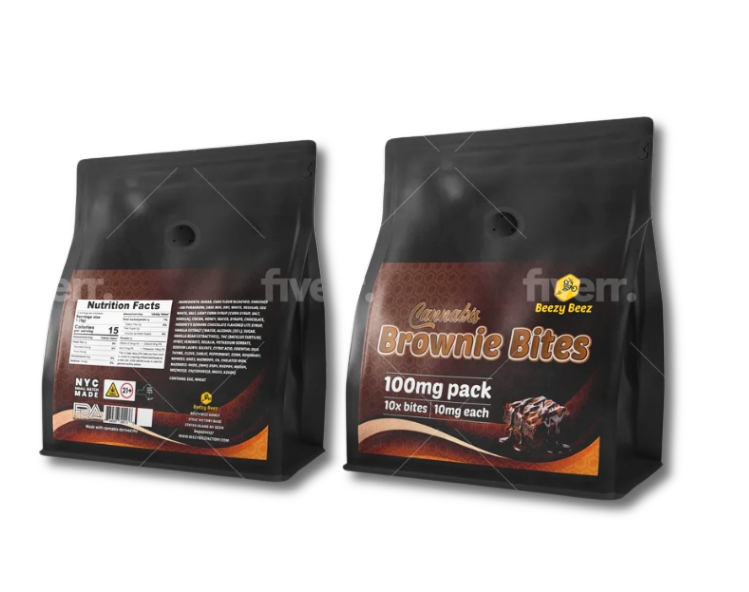 Photograph of Product: Beezy Beez - Chocolate Brownies 10pk - 100mg