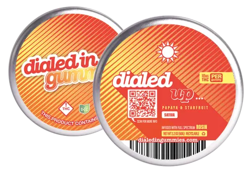 Photograph of product: Dialed In ROSIN Gummies - Mercury Bisel Blues (S)