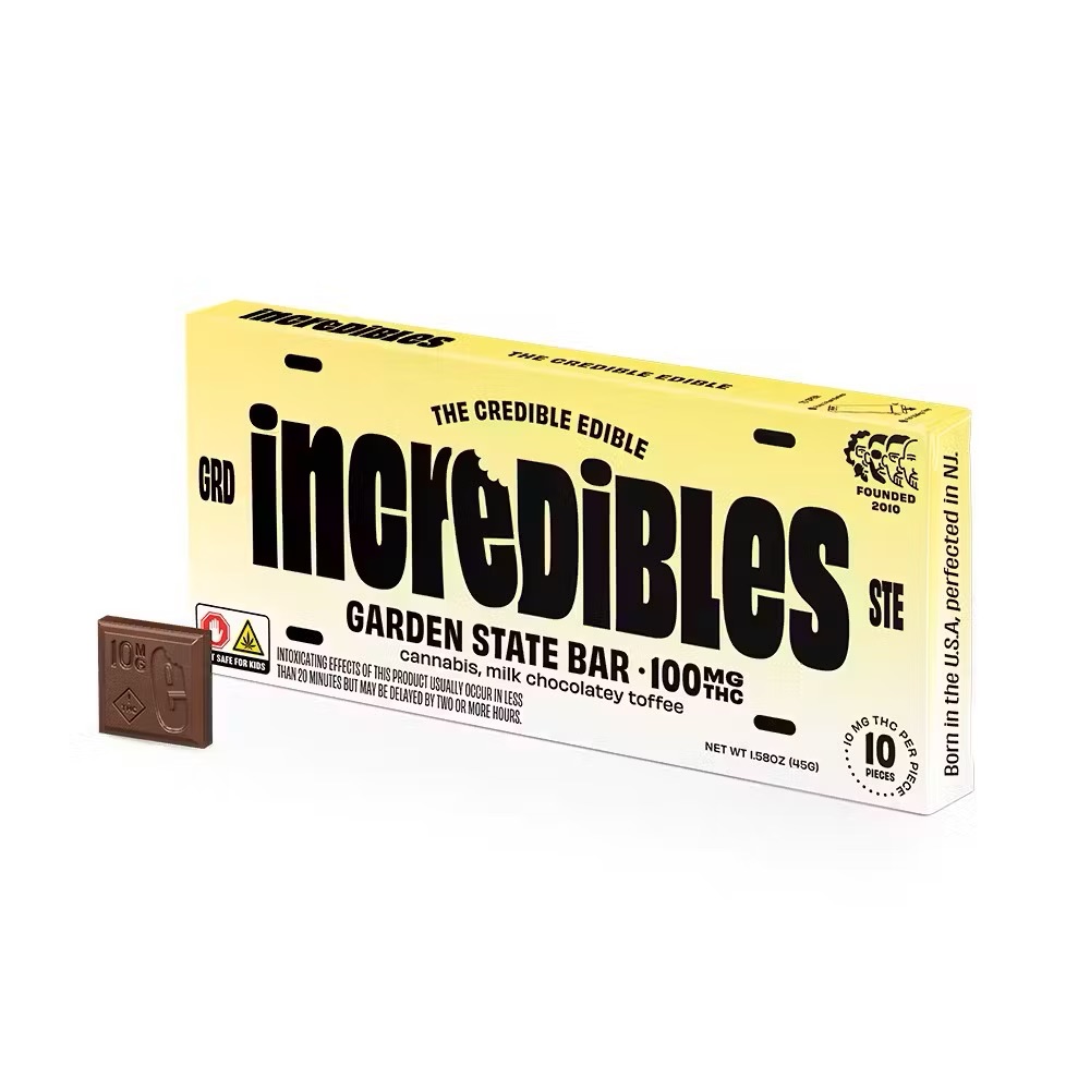 Photograph of product: Incredibles | Chocolate | Garden State | 100mg