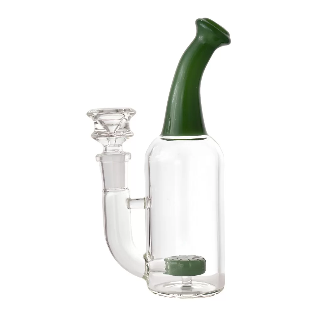 Photograph of product: 6.5" Bottle Shape Showerhead Perc Water Pipe | Jade Green