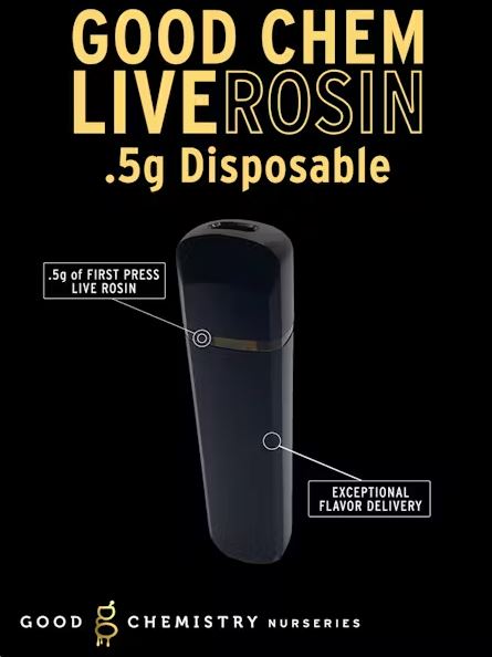 Photograph of product: Chocolate Chem I .5g Live Rosin Pen