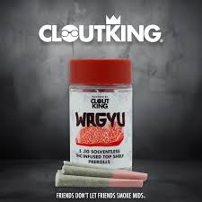 Photograph of product: Clout King | Wagyu | 5Pk | Bubble au chocolat infused Pre rolls