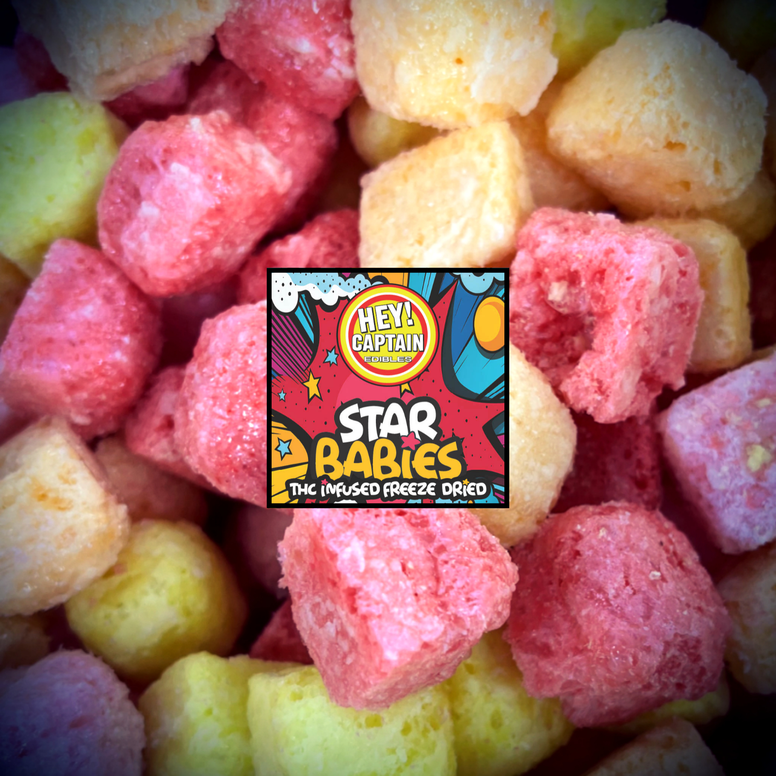 Photograph of product: Hey Captain | Star Babies | 200mg Freeze Dried Starburst