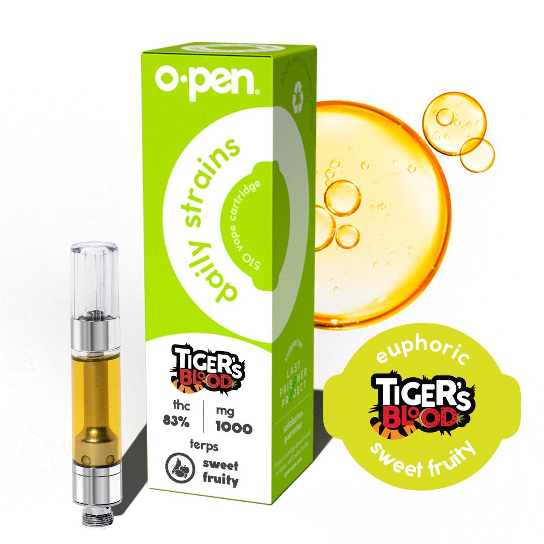 Photograph of product: O.Pen RESERVE Cartridge | 1,000mg | Tigers Blood