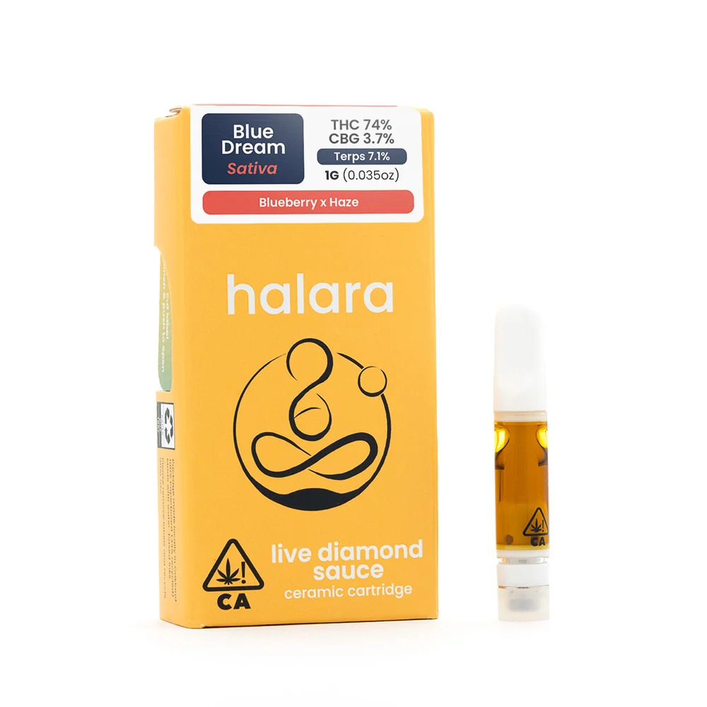 Photograph of product: Halara - Blue Dream - Sativa - Live Resin Sauce Cartridge