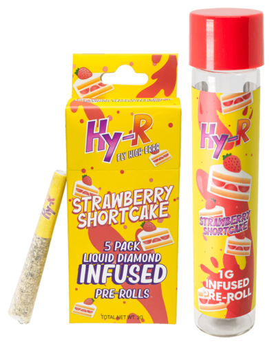 Photograph of Product: HY-R | ICC | Infused Preroll Pack | Strawberry Shortcake | 5 x