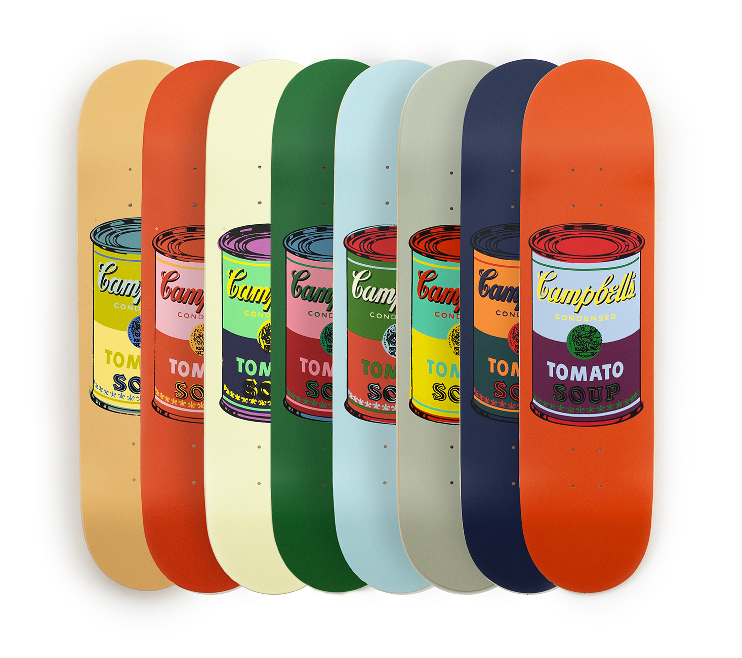 Photograph of product: Andy Warhol | Campbell's Soup | Skate Deck Bundle