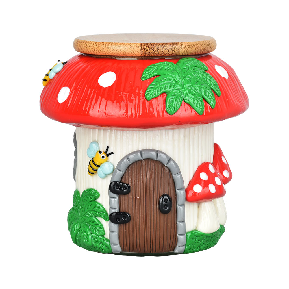 Photograph of product: $40 Pulsar Shroom Cottage Glass Jar