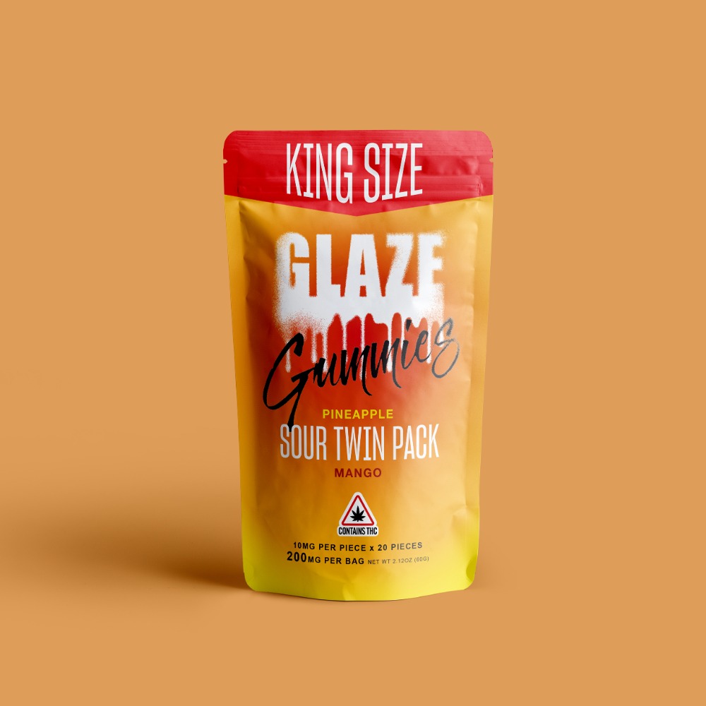 Photograph of product: GLZ | Strawberry/Grape Twin Pack Gummies | 200mg TH-oui