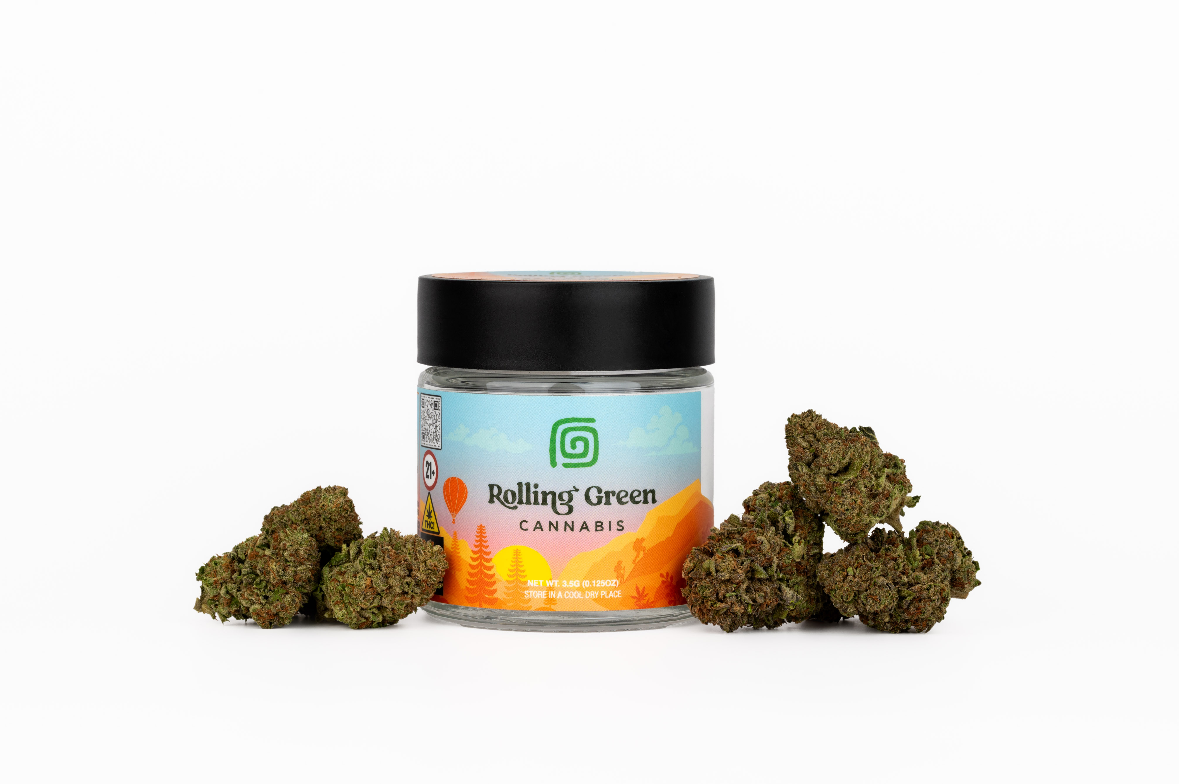 Photograph of product: Rolling Green Sunset Zkittles Jar - 3.5g
