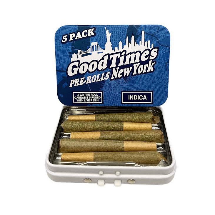 Photograph of product: Good Times | Infused Pre-Roll 5 Pack | Purple Punch