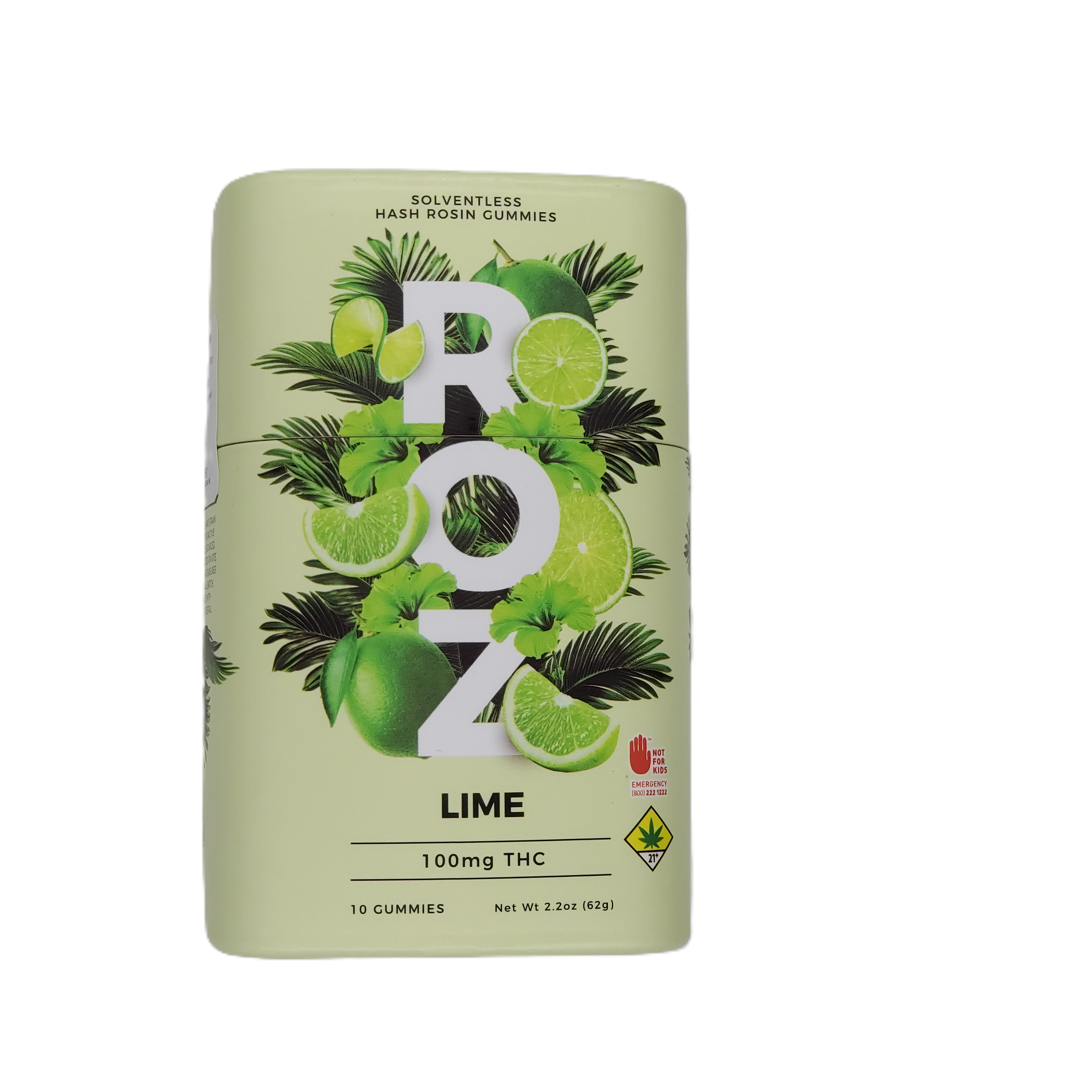 Photograph of product: Ceres ROZ Lifted Lime Rosin Infused Gummies 10pk 100mg