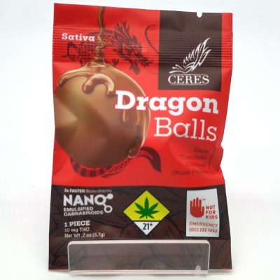 Photograph of product: 10mg (S) | Dragon Balls | Dark Choc Caramel Ghost Pepper