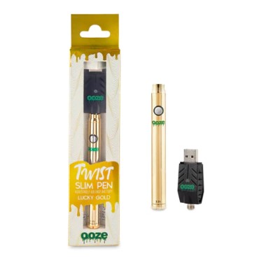 Photograph of product: Ooze Slim Twist Vape Pen 510 Thread - Lucky Gold