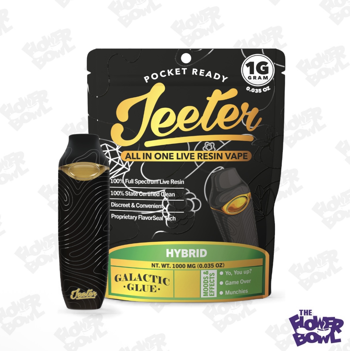 Photograph of product: AU Jeeter: Galactic Glue 1G Live Resin AIO