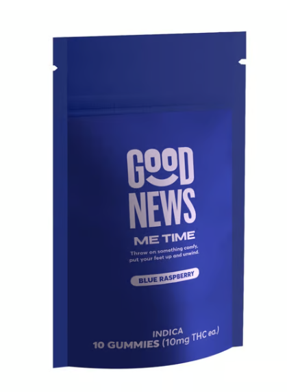 Photograph of product: Good News - Gummies - Me Time Blue Raspberry 10ct (100mg)
