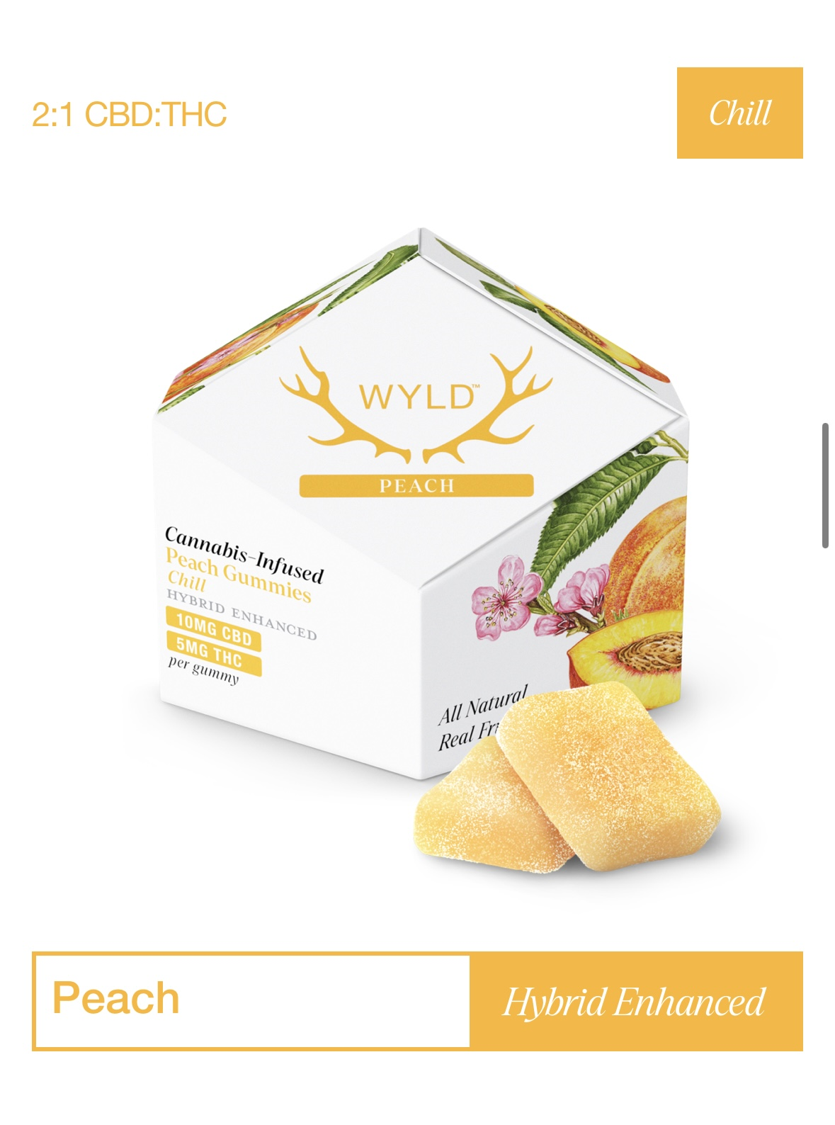 Photograph of product: Peach 2:1 | 5mg | 10ct