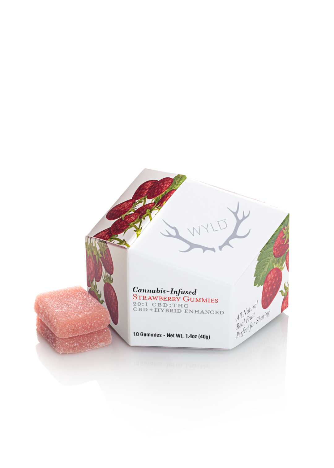 Photograph of product: Wyld - Strawberry Gummies 20:1 CBD:TH-oui