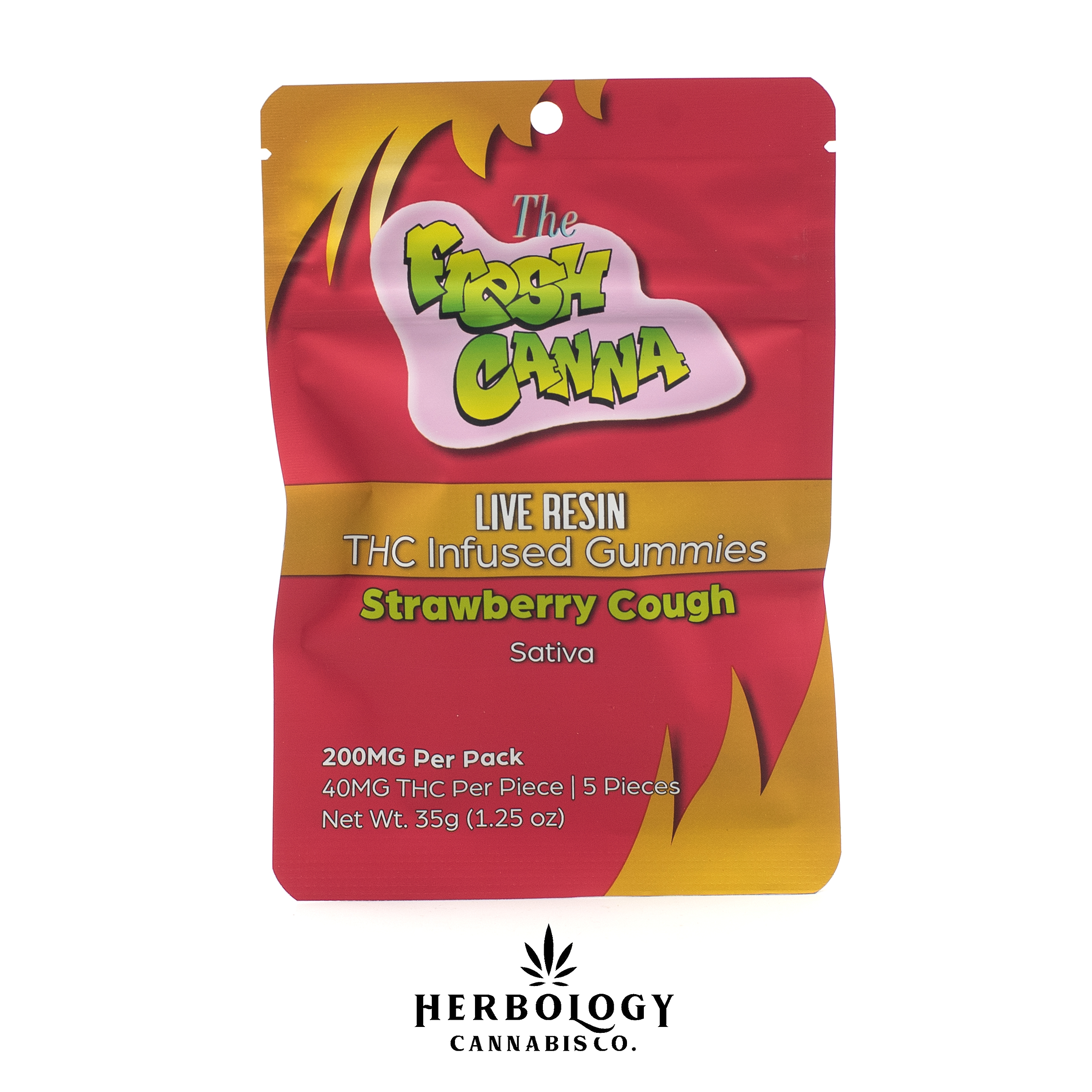Photograph of product: Fresh Canna | Live Resin Gummy | Strawberry Cough | 200mg