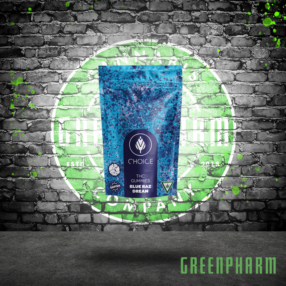 Photograph of product: Choice | 200MG Gummies | Blue Raz Dream