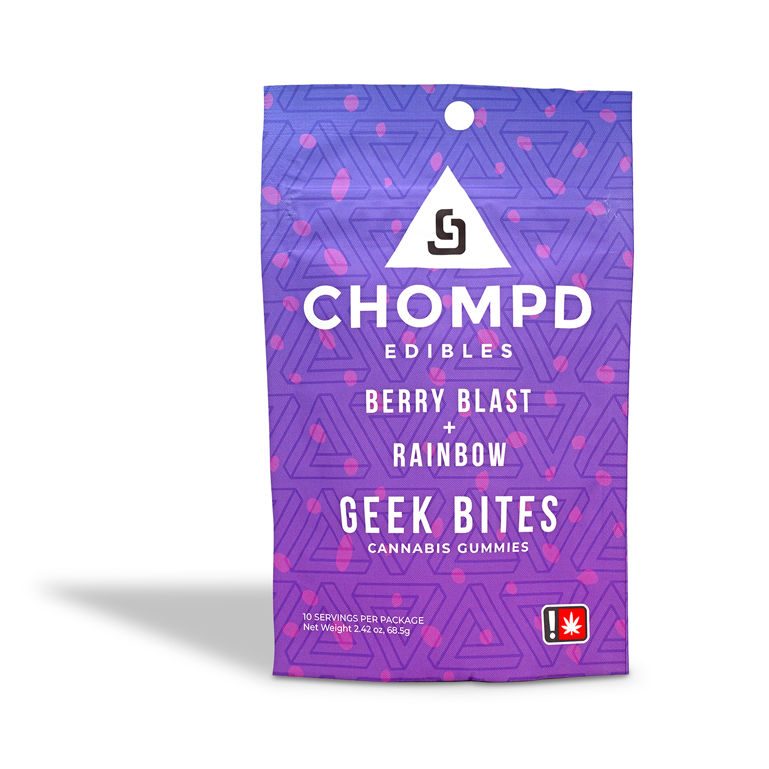 Photograph of product: Chompd - Berry Blast Geek Bites 10pk - 2.42oz