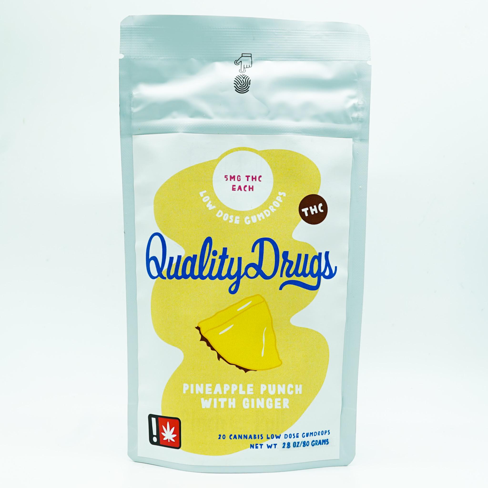 Photograph of product: Pineapple Punch Ginger - LOW DOSE Multipack Gummies - Quality Drugs