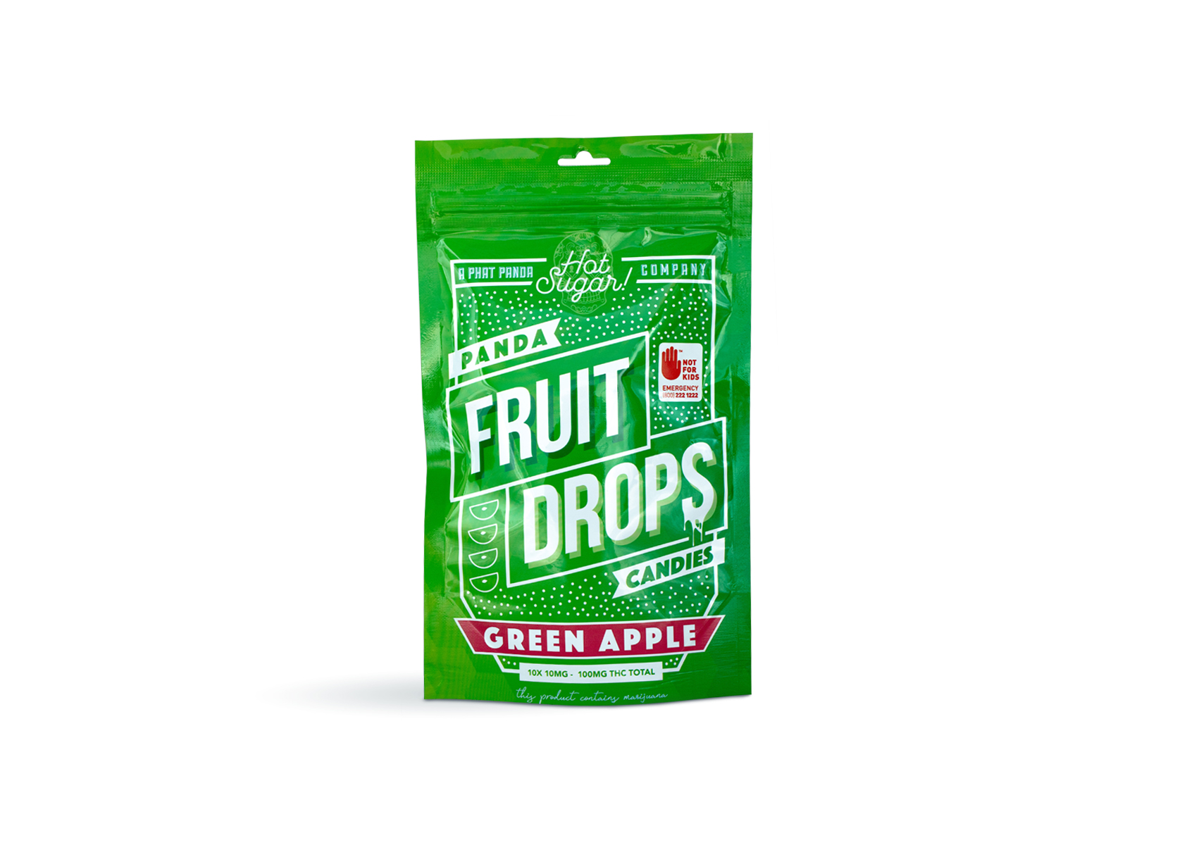 Photograph of Product: Green Apple 1:1 Fruit Drops | 10pk