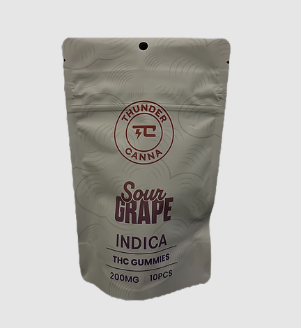 Photograph of product: Thunder Canna Sour Strawberry 4 x 50mg 200mg
