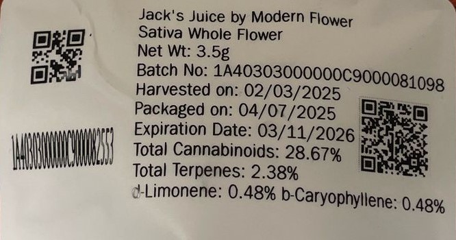 Photograph of product: Modern Jack's Juice 3.5g