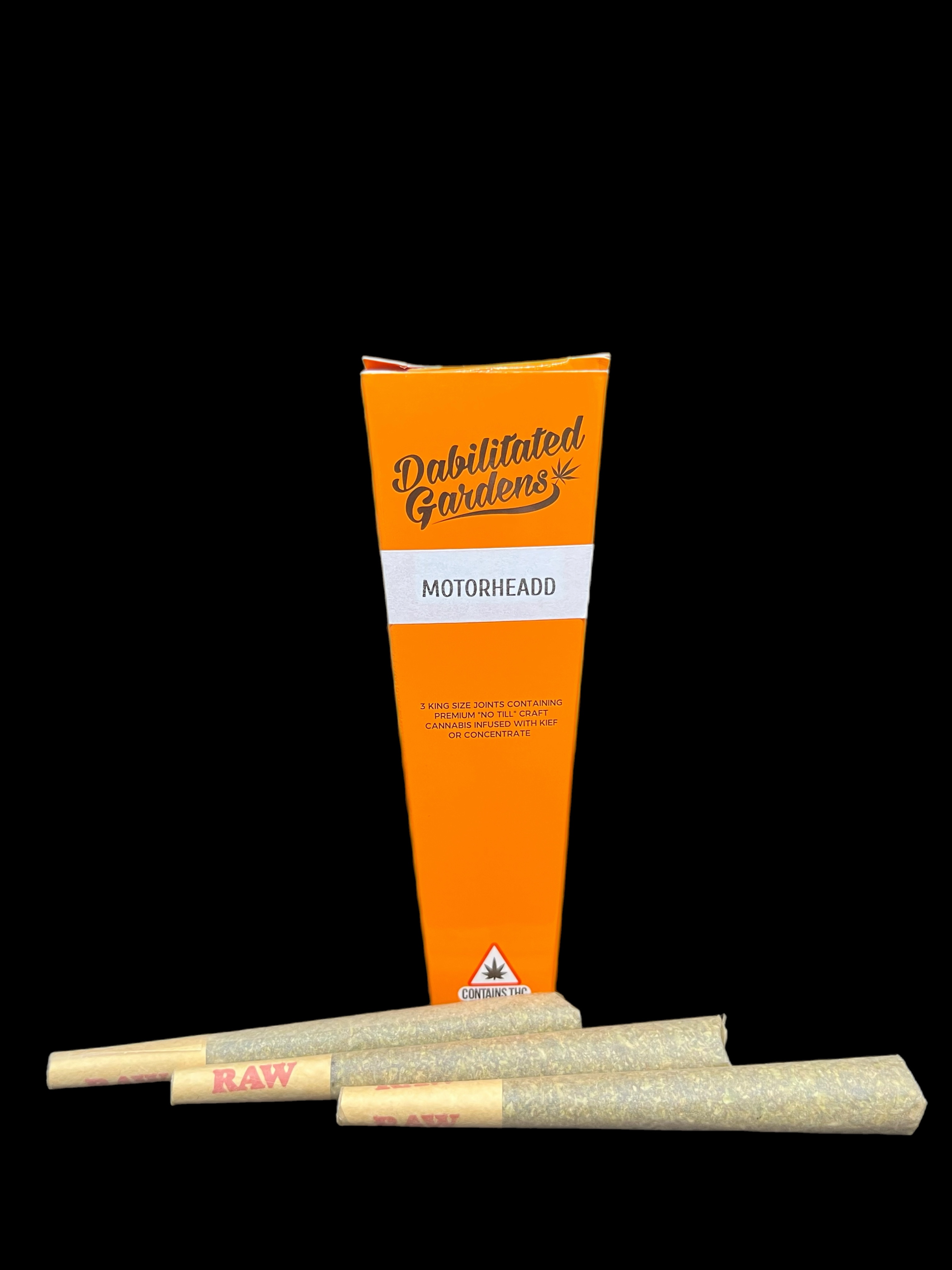 Photograph of product: Dabilitated: Motorheadd Infused Pre-roll 3-Pack