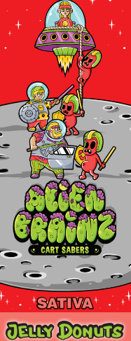 Photograph of product: Alien Brainz | Jelly Donuts 510 Cartridge (Oui'd)
