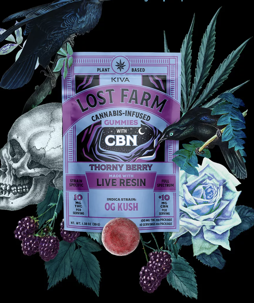 Photograph of product: Thorny Berry x OG Kush Live Resin Gummies - 1:1 100mg 10pck
