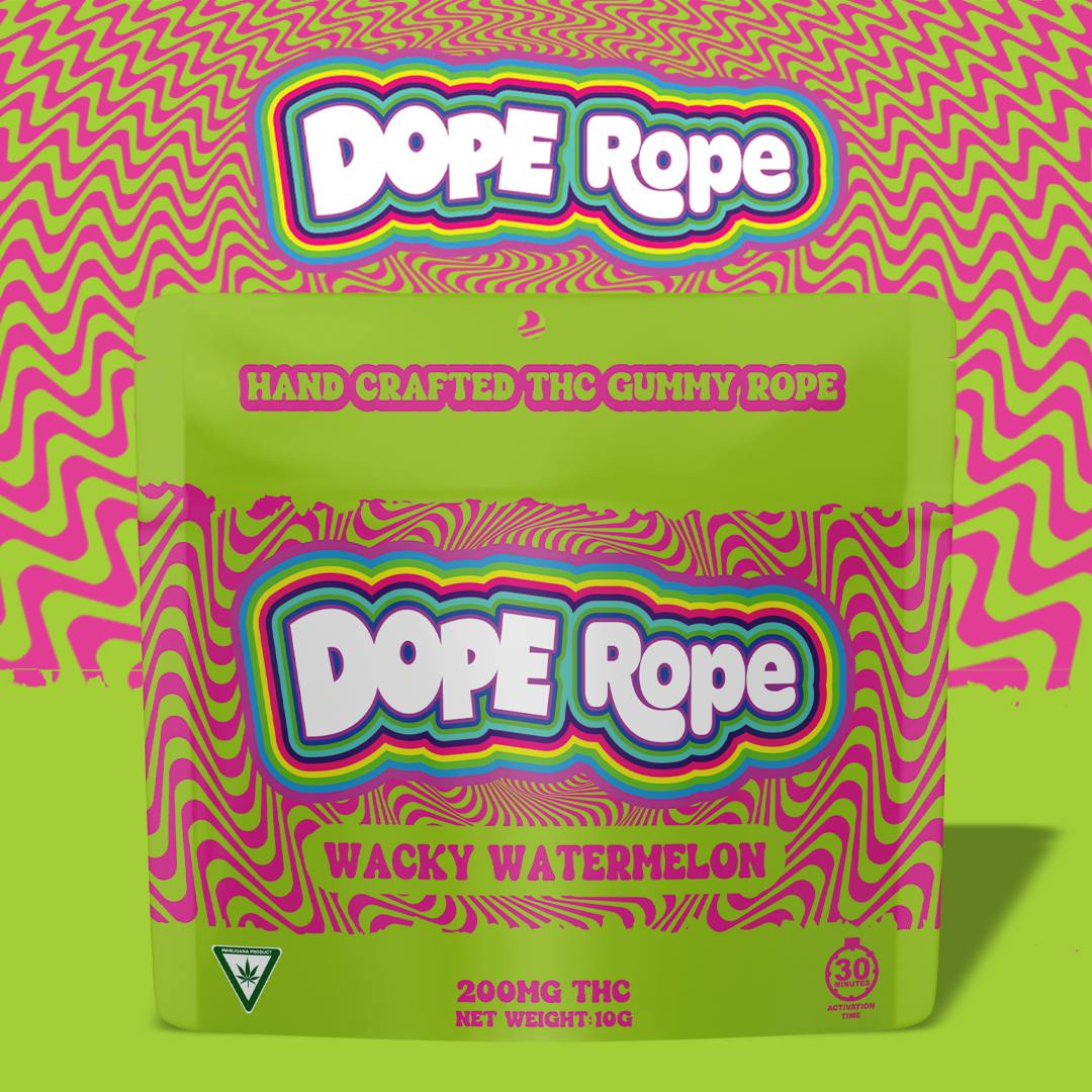 Photograph of product: Dope Rope - Wacky Watermelon - 200 MG Nerd Rope