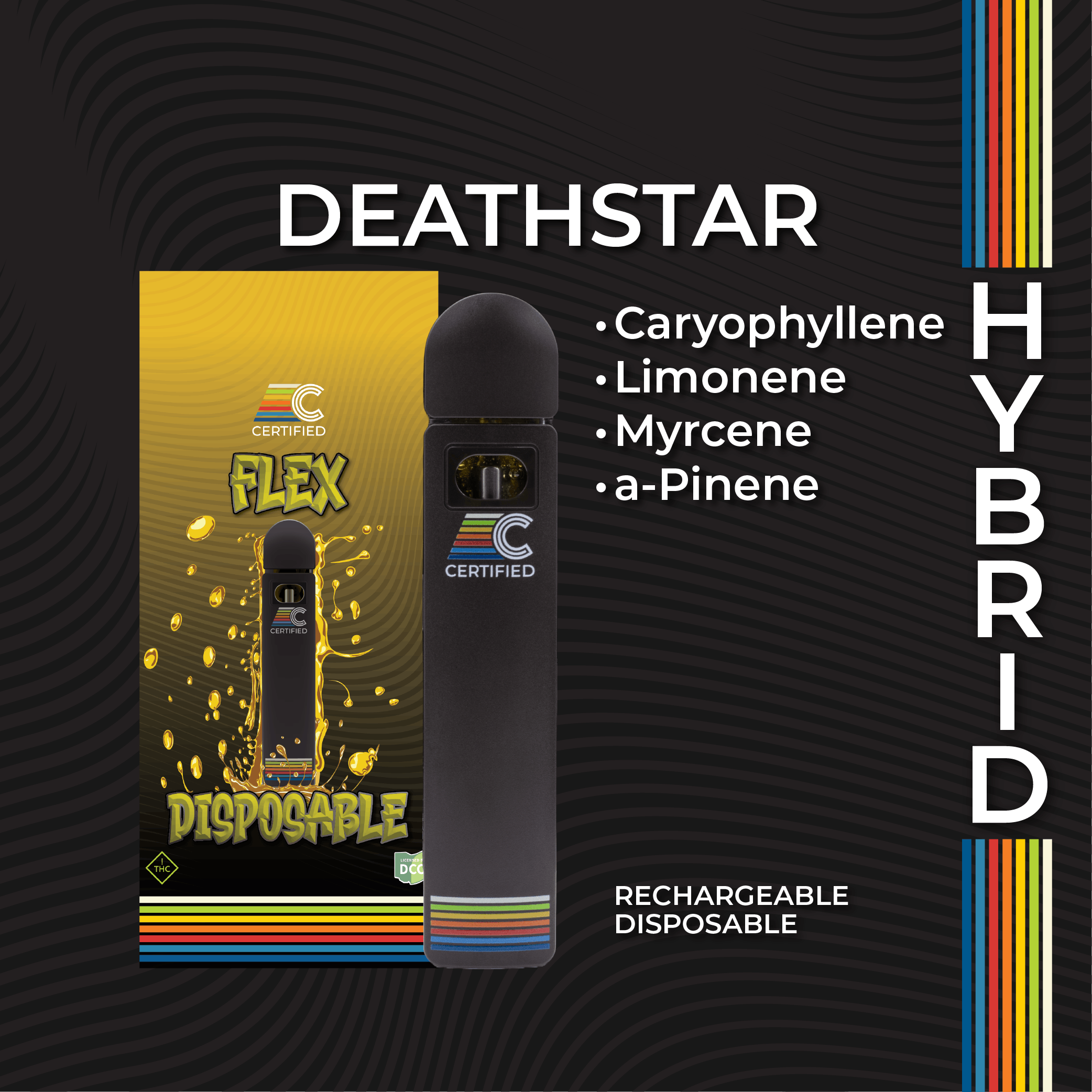 Photograph of product: Deathstar - FLEX | 1g Distillate Disposable - 