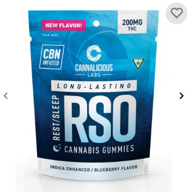 Photograph of product: RSO Rest Gummies Blueberry (20mg x 10) 200mg
